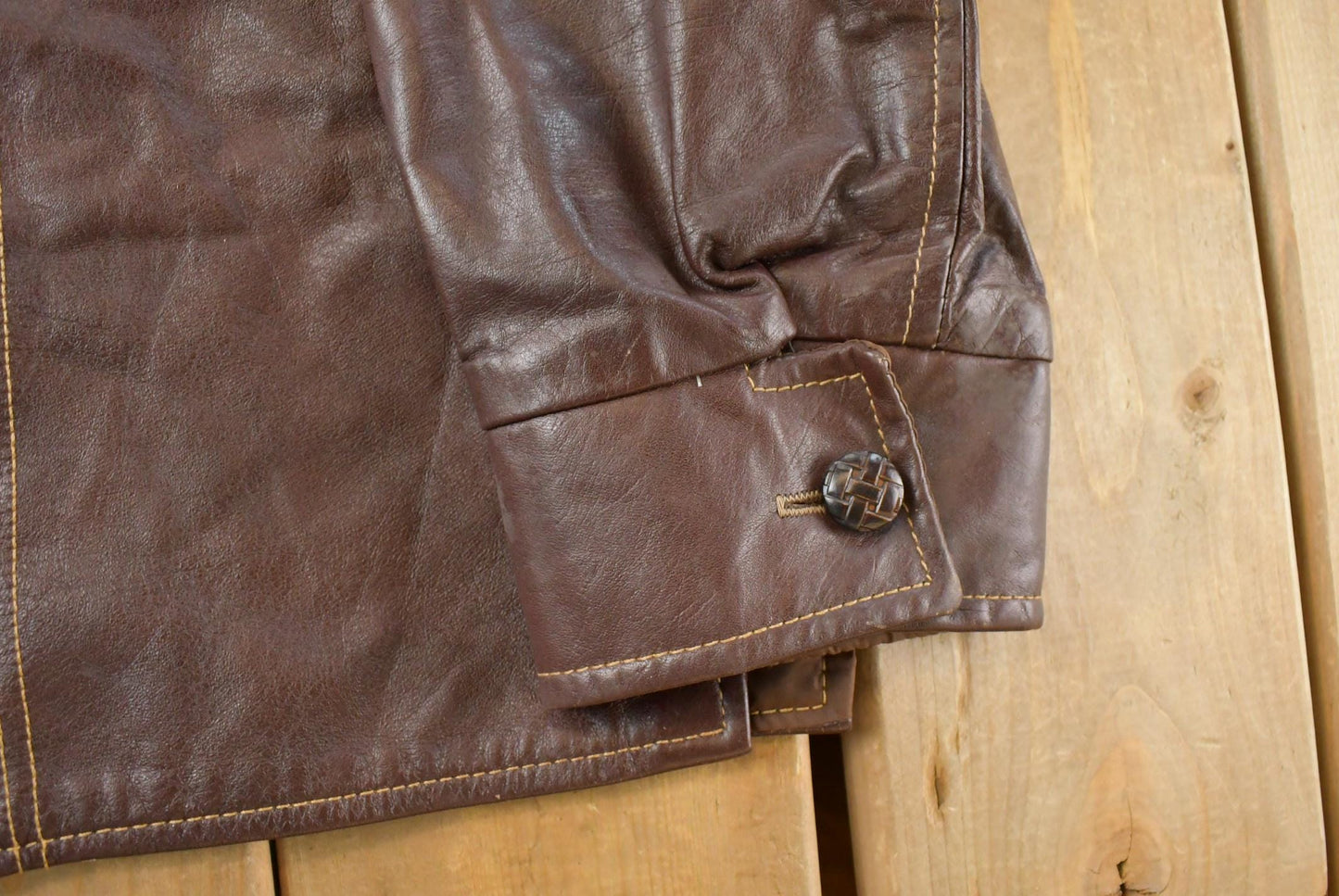 Vintage 1970s Sears The Mens Store Fur Lined Leather Jacket