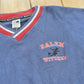 Vintage 1990s Russell Athletic Salem Witches Embroidered V-Neck Sweatshirt Men's L