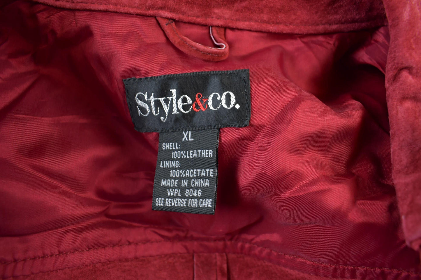 Vintage 1990s Style & Co Suede Leather Button Up Shirt Men's Medium