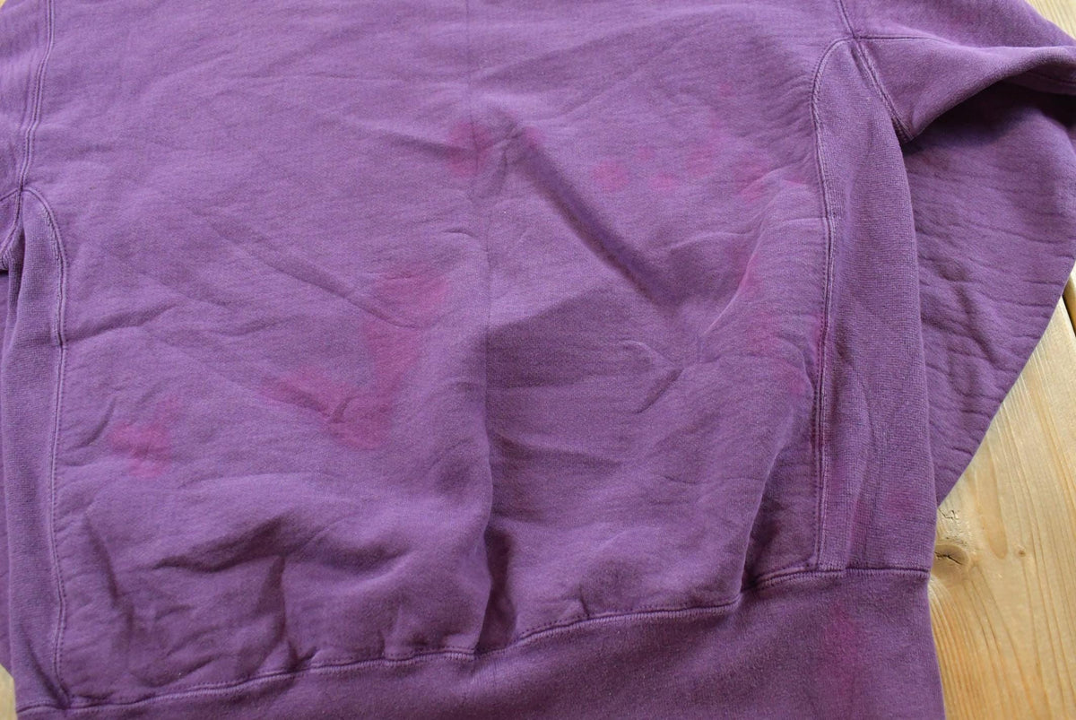 Vintage 1990s Russell Athletics Pro Cotton Purple Blank Reverse Weave Style Crewneck Sweatshirt Men's M