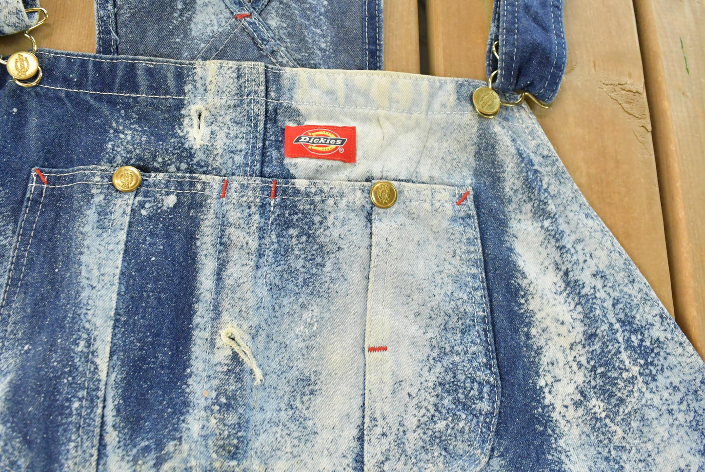 Vintage 2000s Dickies Acid Wash Denim Overalls Men's 52 x 25