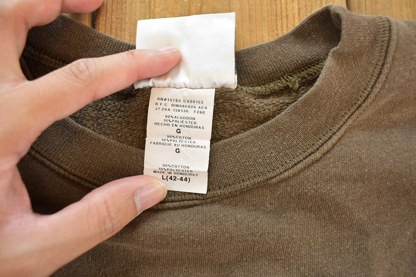 Vintage 2000s Hanes Blank Brown Crewneck Sweatshirt Men's L