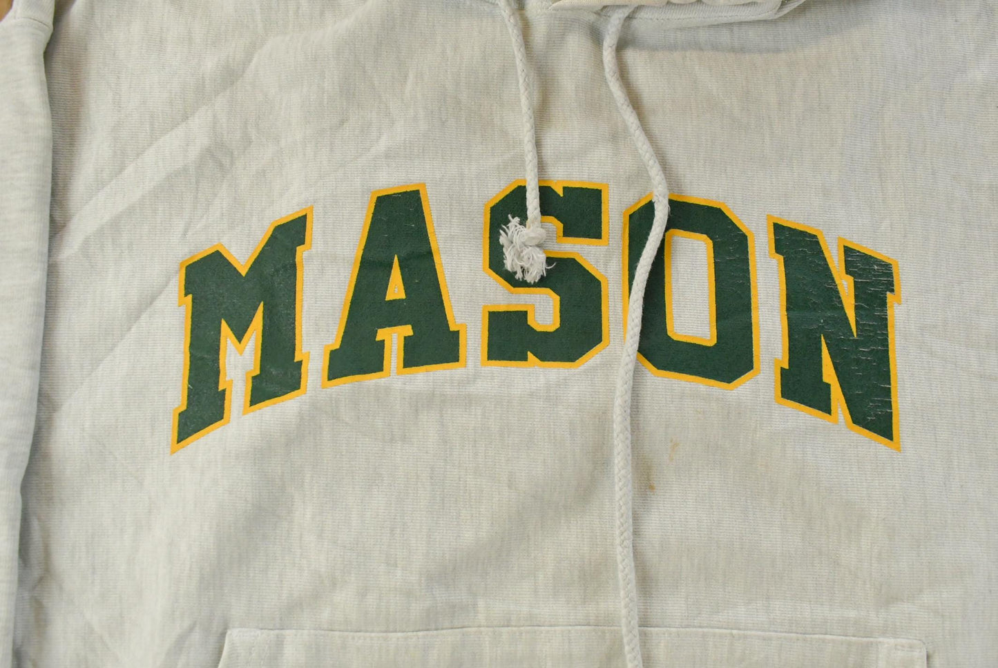 Vintage 1990s George Mason University Champion Reverse Weave Hoodie Sweatshirt Mens L