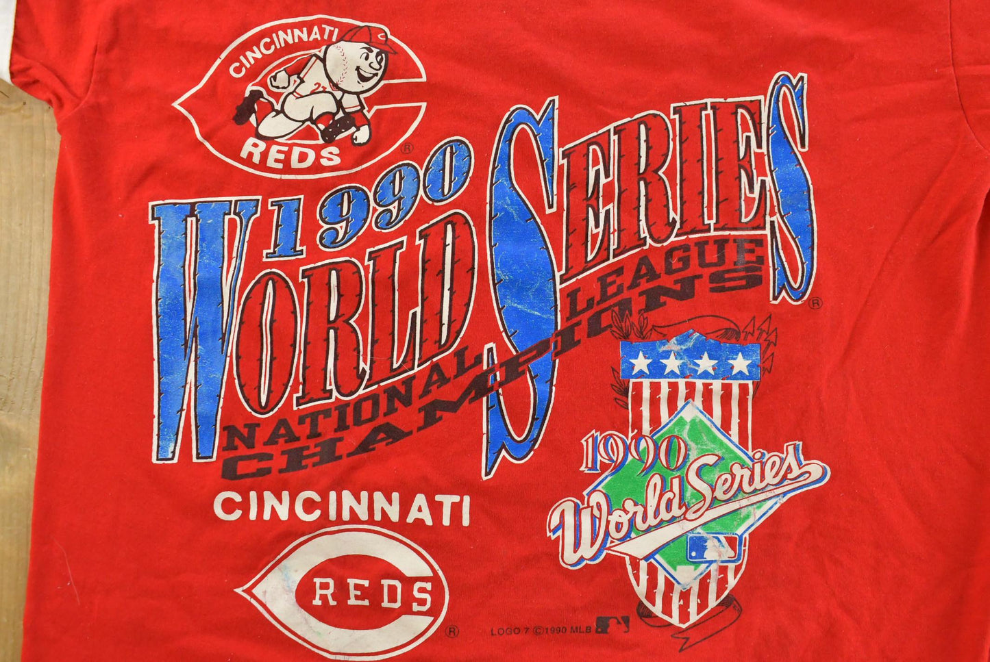 Vintage 1990 Cincinnati Reds World Series MLB Graphic T-Shirt Men's L