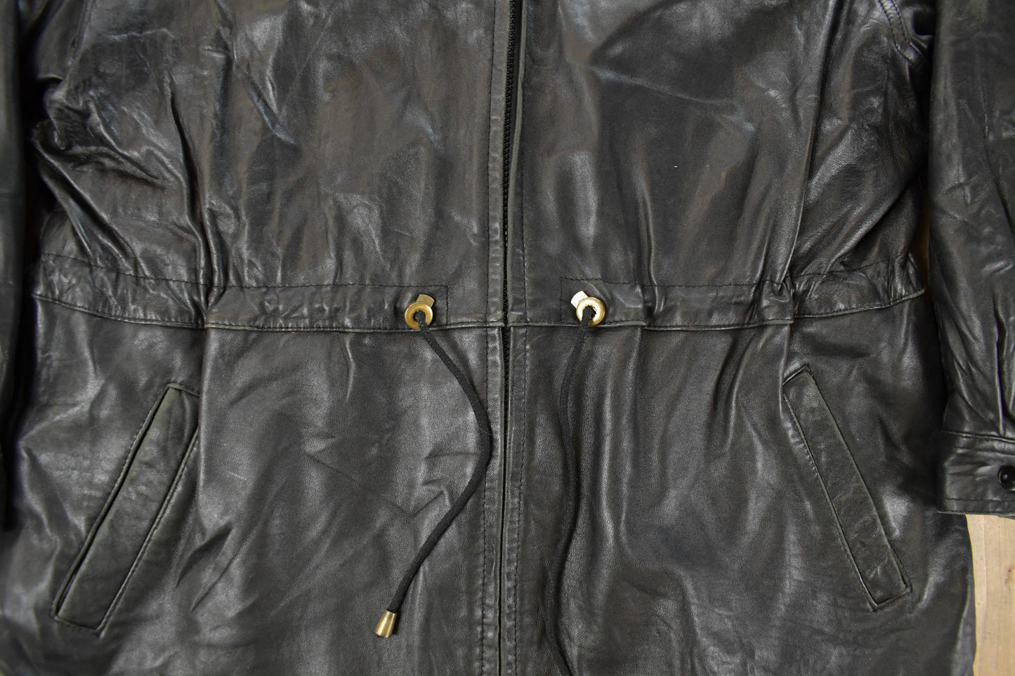 Vintage 1980s Danier Hooded Leather Jacket Men's Large