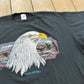 Vintage 1990s Jerzees American Eagle Bald Eagle Graphic T Shirt Men's XL