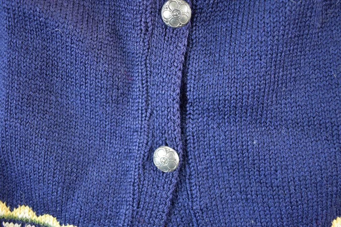 Vintage 1980s 100% Wool Knit Sweater Womens S