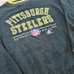Vintage 1990s Faded Logo Athletic Pittsburgh Steelers Embroidered Sweatshirt Men's XL