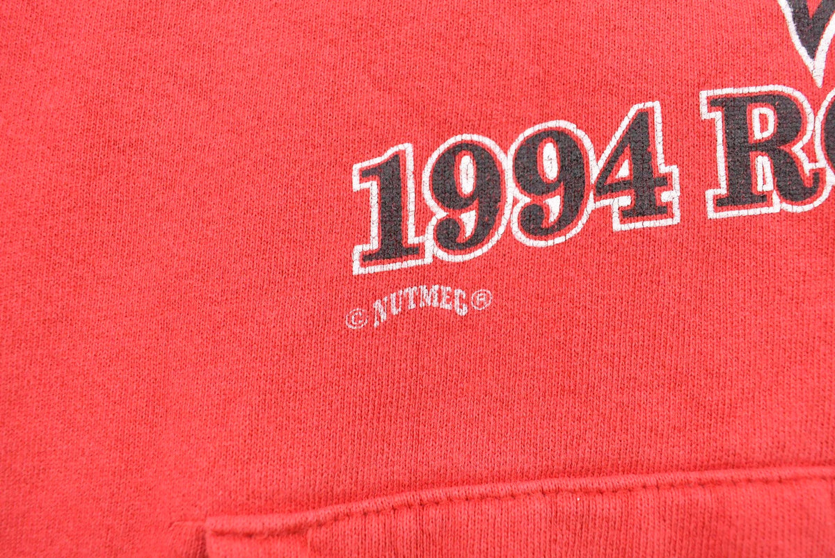 Vintage 1994 Nutmeg Mills Rose Bowl University Of Wisconsin Collegiate Hoodie Sweatshirt Men's M