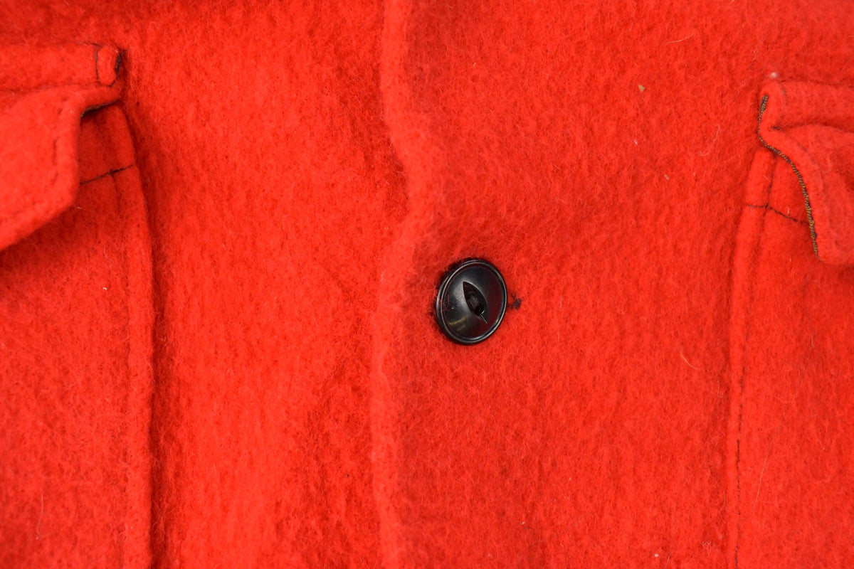 Vintage 1960s Wool Flannel Shirt Jacket Men's Large