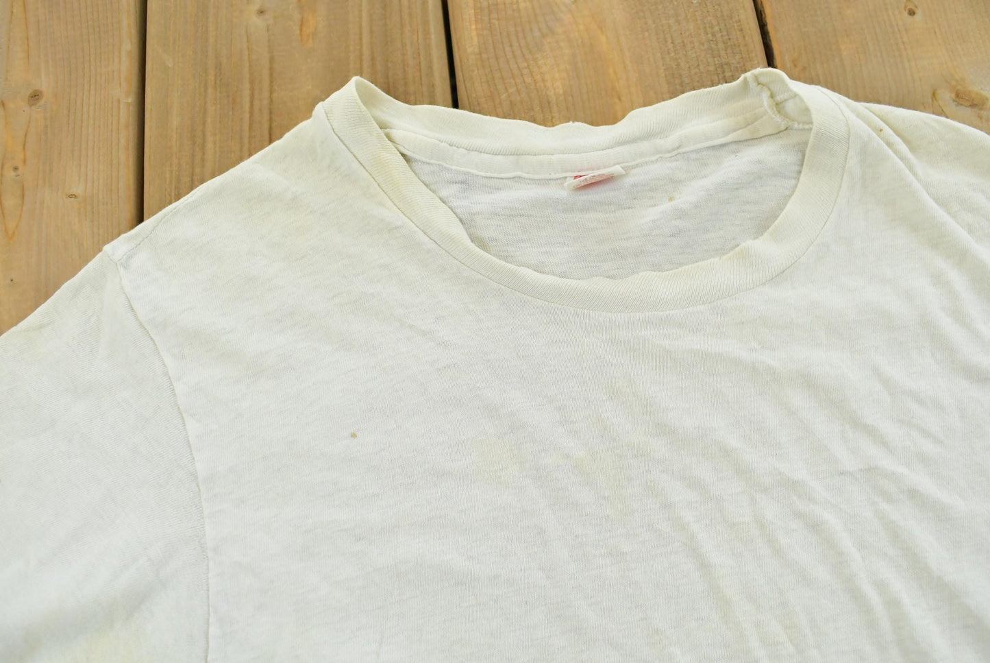 True Vintage 1970s Hanes Blank White T-Shirt Men's S