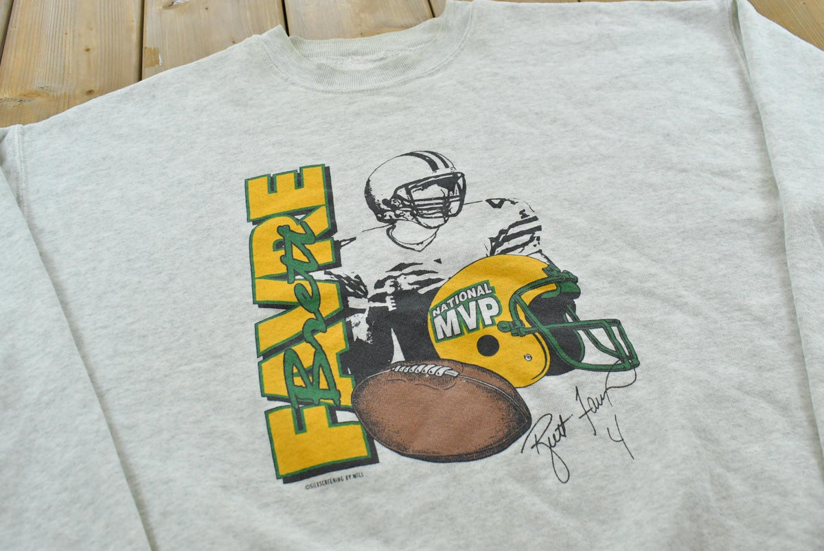 Vintage 1990s Green Bay Packers Brett Favre NFL Crewneck Sweatshirt Men's XL