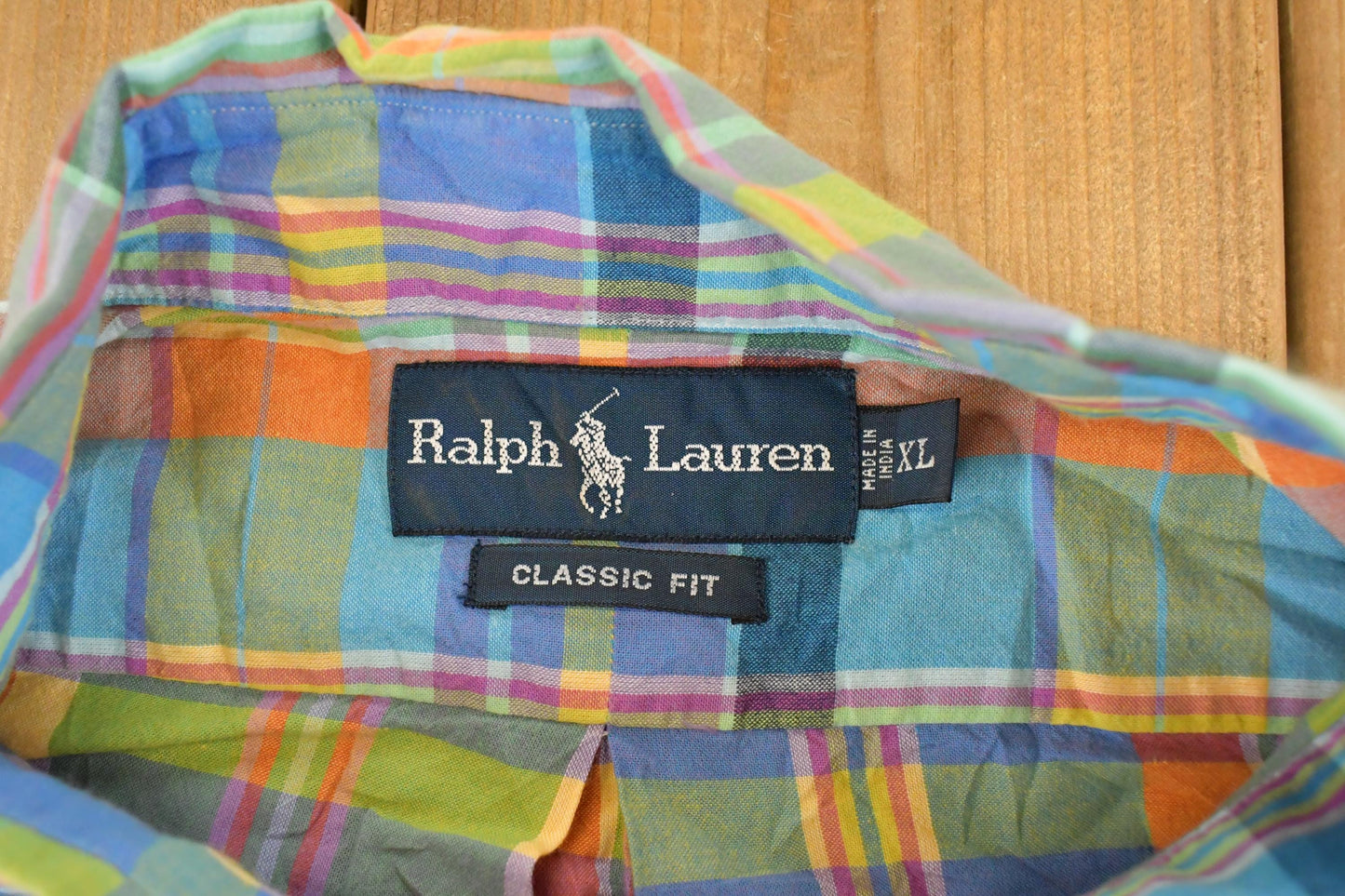Vintage 1990s Ralph Lauren Classic Fit Plaid Button Up Shirt Men's XL