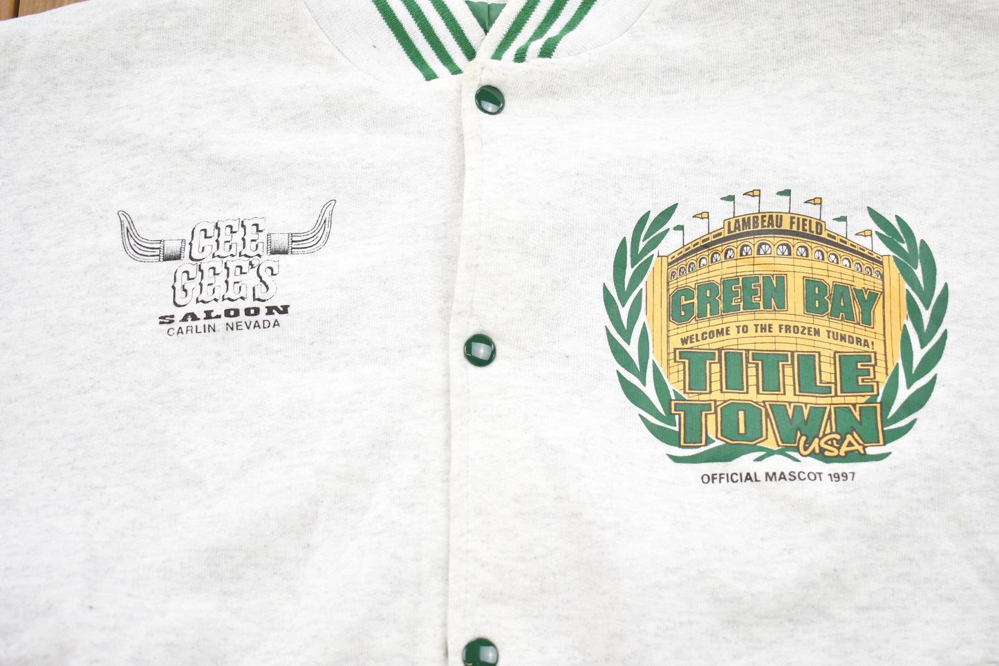 Vintage 1997 Green Bay Packers NFL Bomber Fleece Jacket Men's XL