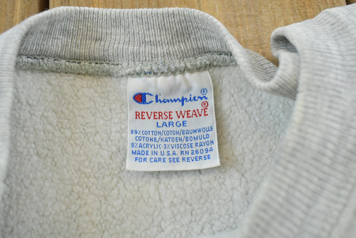 Vintage 1990s Champion Oswego State University Collegiate Reverse Weave Crewneck Sweatshirt Men's M