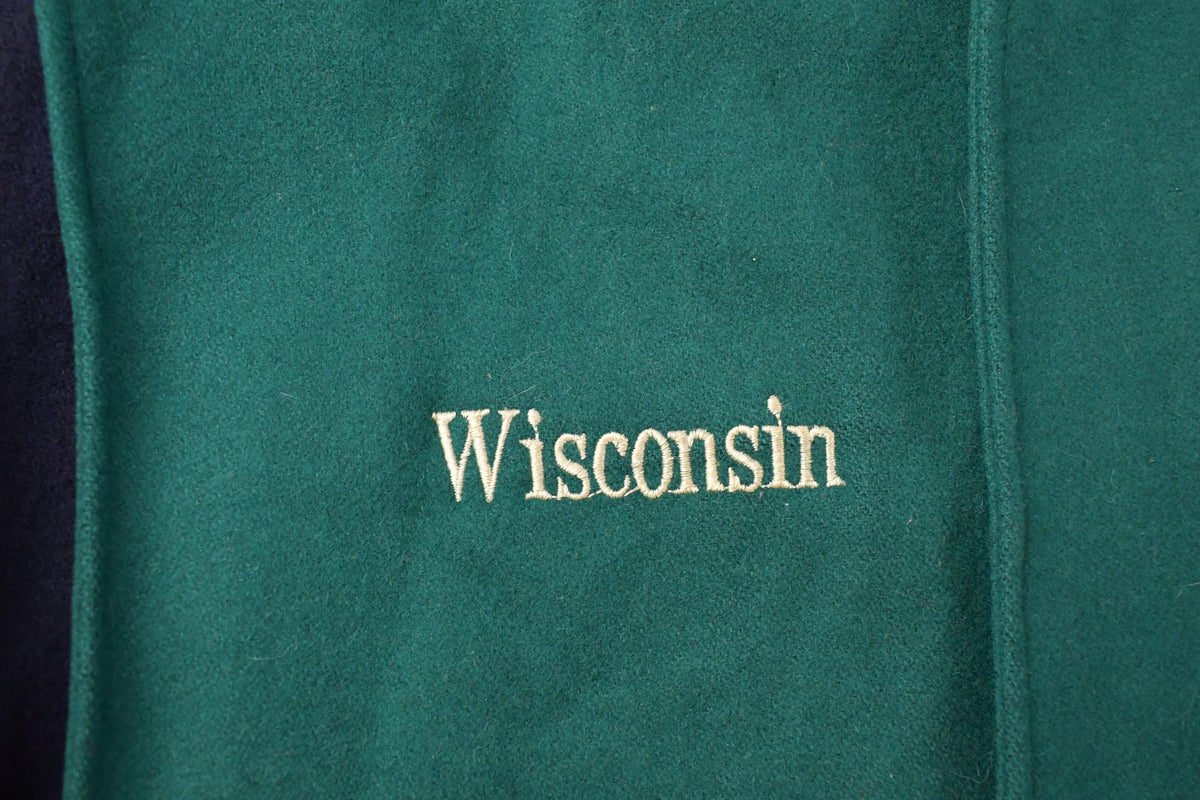Vintage 1990s Wisconsin Champion Leather Wool Varsity Jacket Men's Small