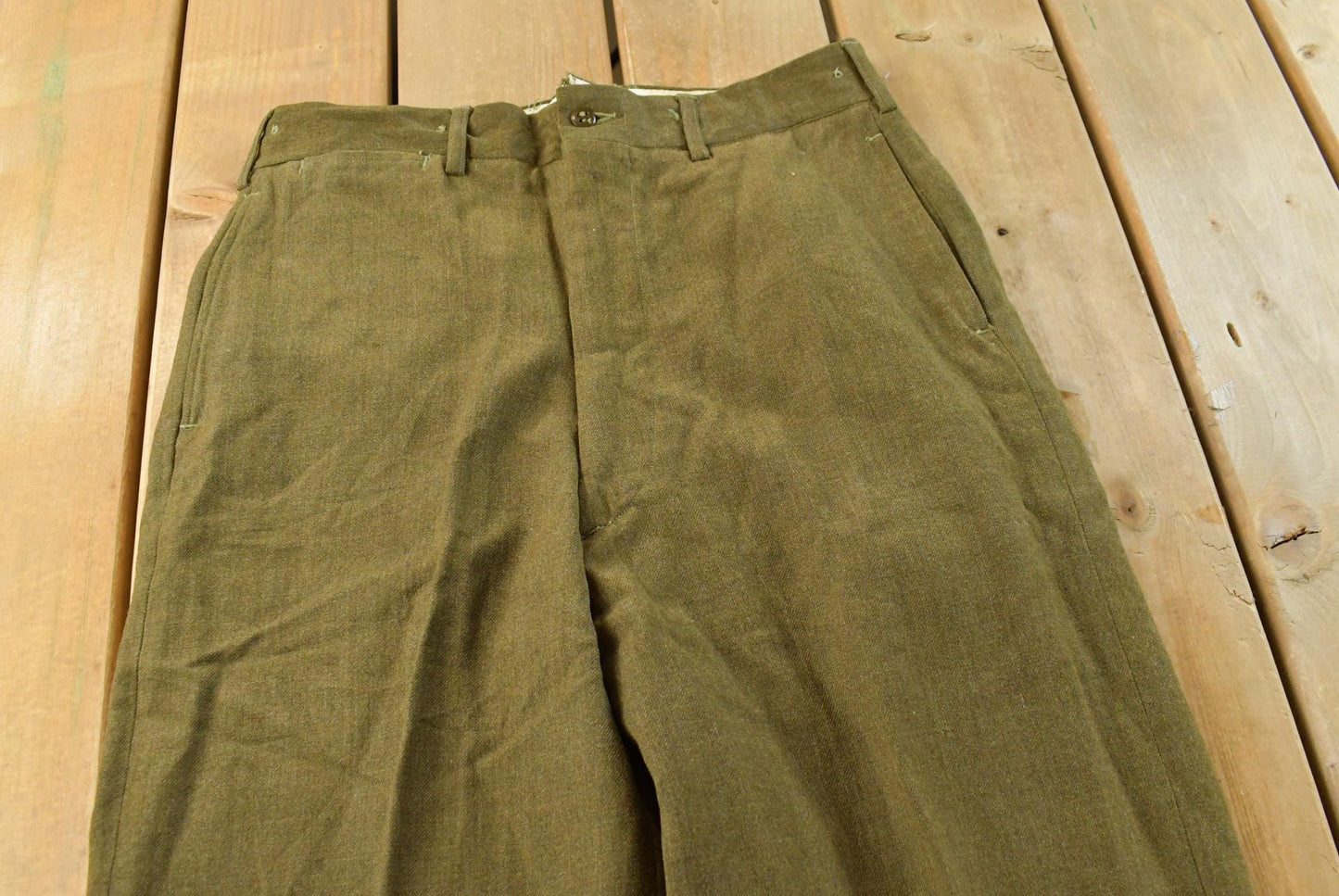 Vintage 1950s Wool Army Military Trousers Men's 30 x 32
