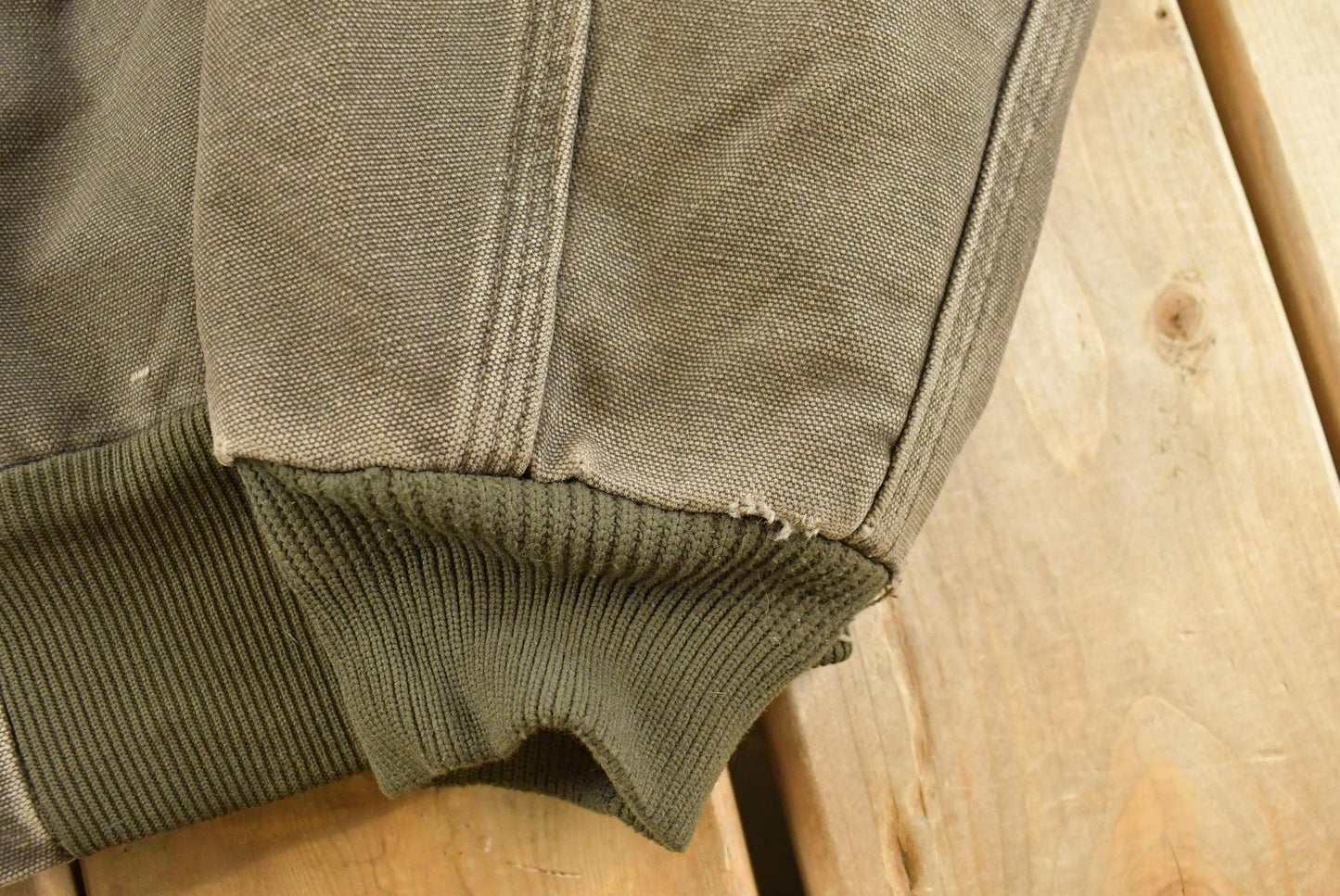 Vintage 2000s Carhartt Distressed Brown Canvas Hooded Jacket Men's L