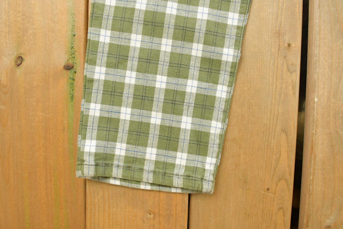 Vintage 1990s Reactor Plaid Denim Jeans Men's 30 x 34
