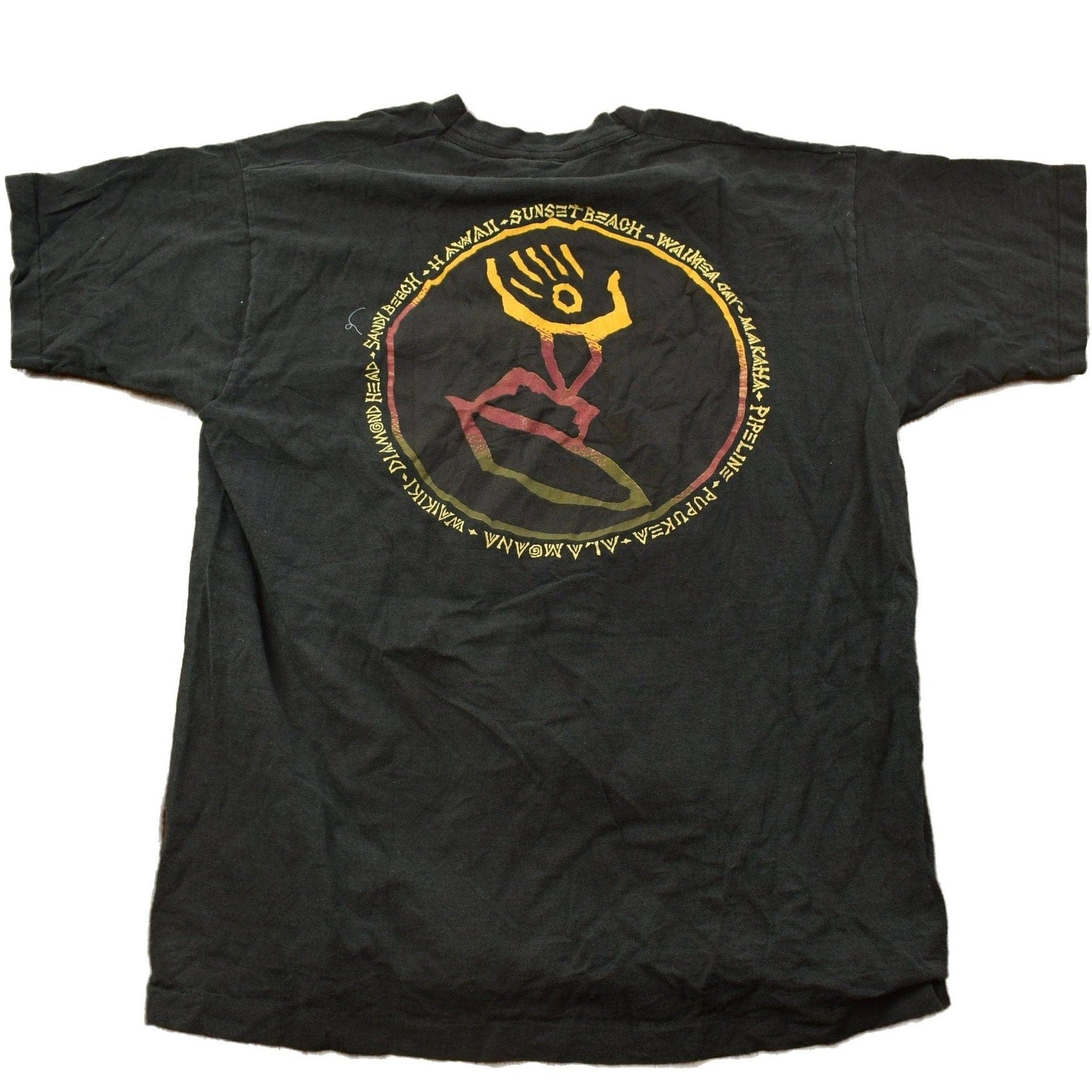 Vintage 1990s Hawaii Surfing Graphic T Shirt Men's Large