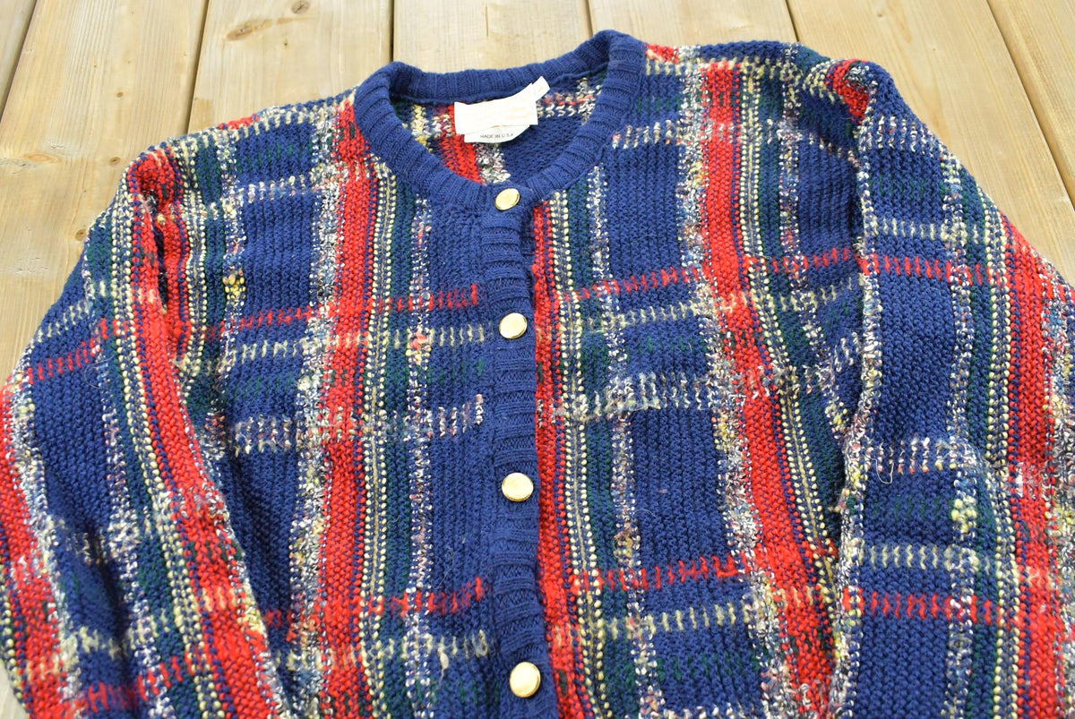 Vintage 1980s Pendleton Country Sophisticates Wool Knit Cardigan Button Up Sweater Women's M