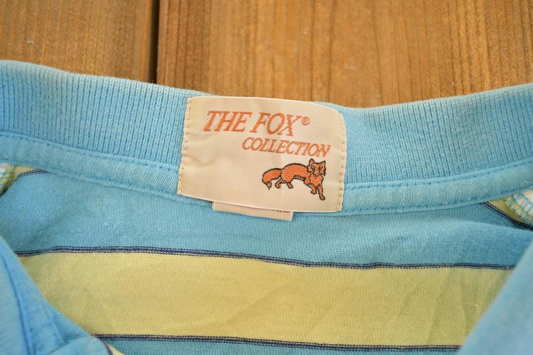 Vintage 1970s The Fox Collection Quarter Button Shirt Men's M