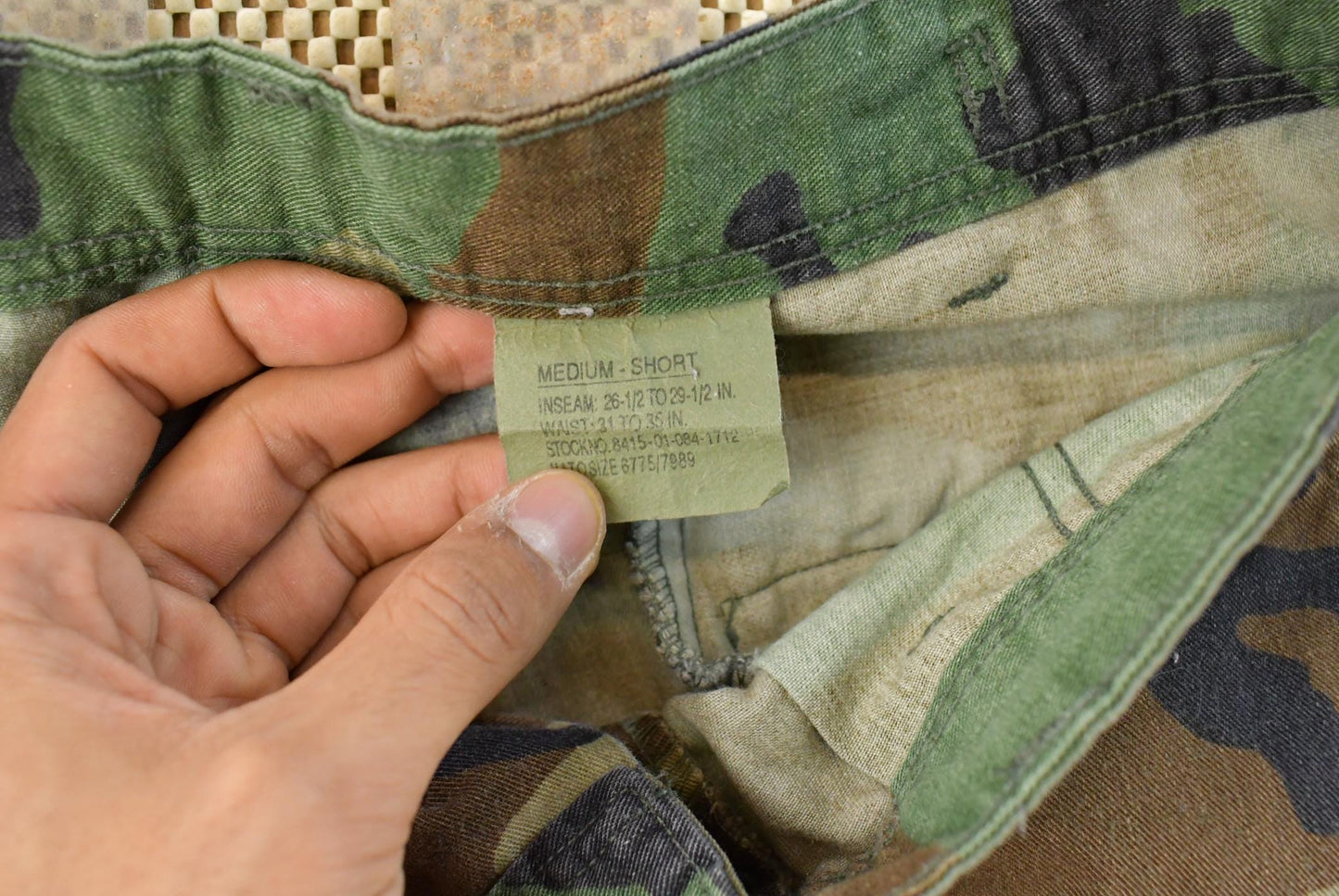 Vintage 2000s Army Military Woodland Camo Cargo Pants Men's M Short