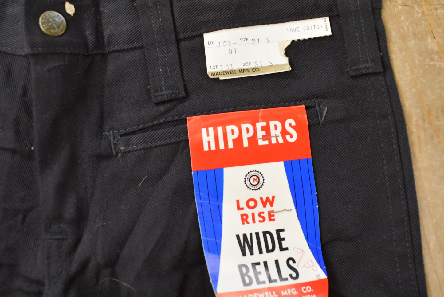 Vintage 1970s Deadstock Madewell Bell Bottom Flare Trousers Men's 31 x 28