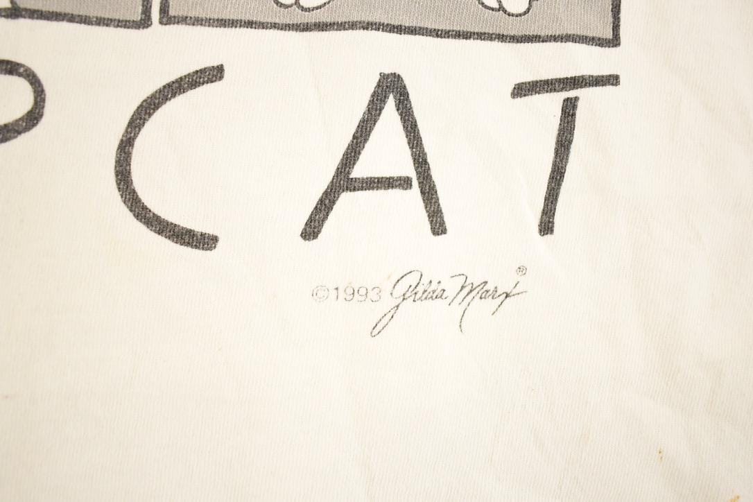 Vintage 90s Pump Cat Workout T-Shirt, Women's L, Made in USA