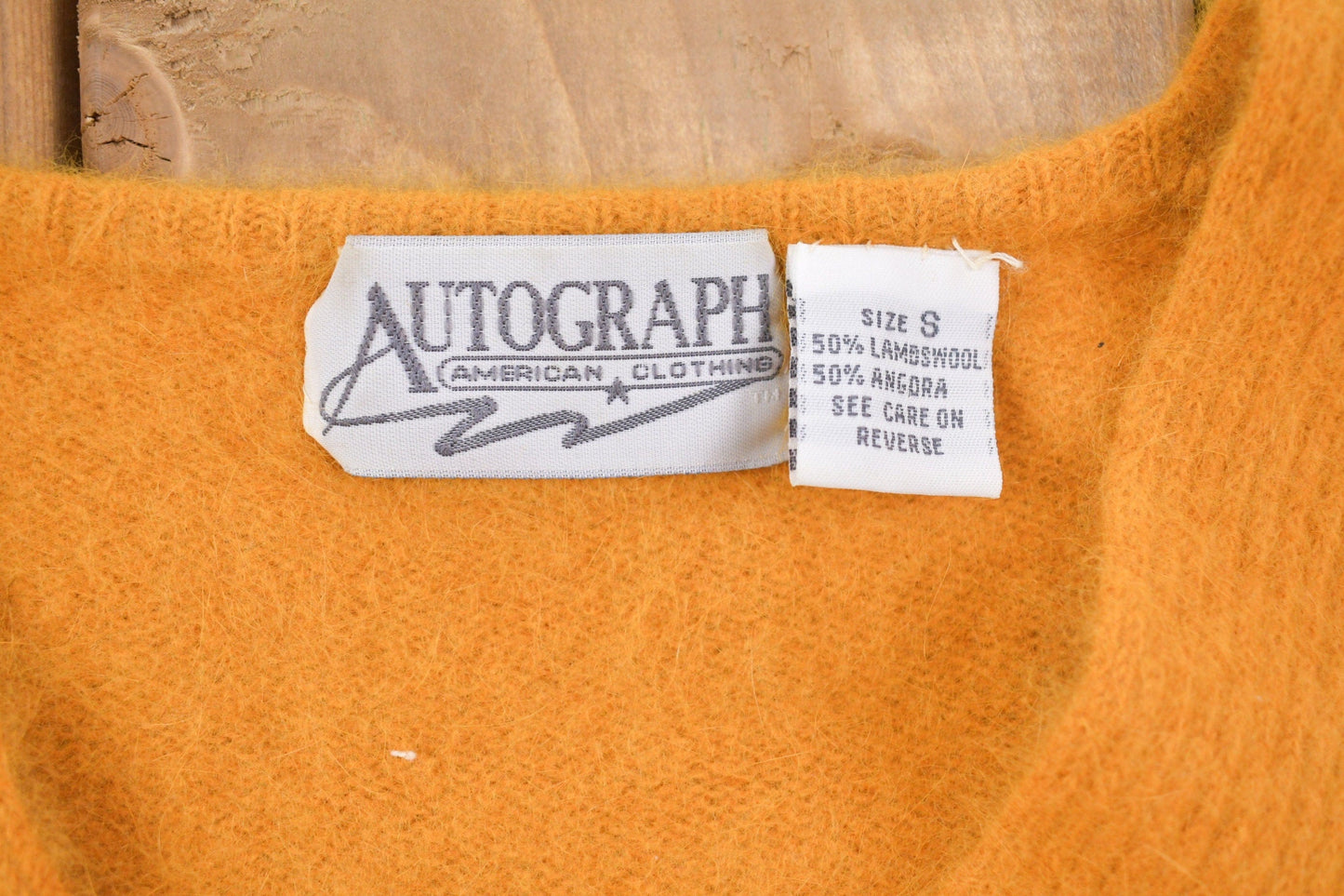 Vintage Autograph Knitted Wool Sweater Men's Small