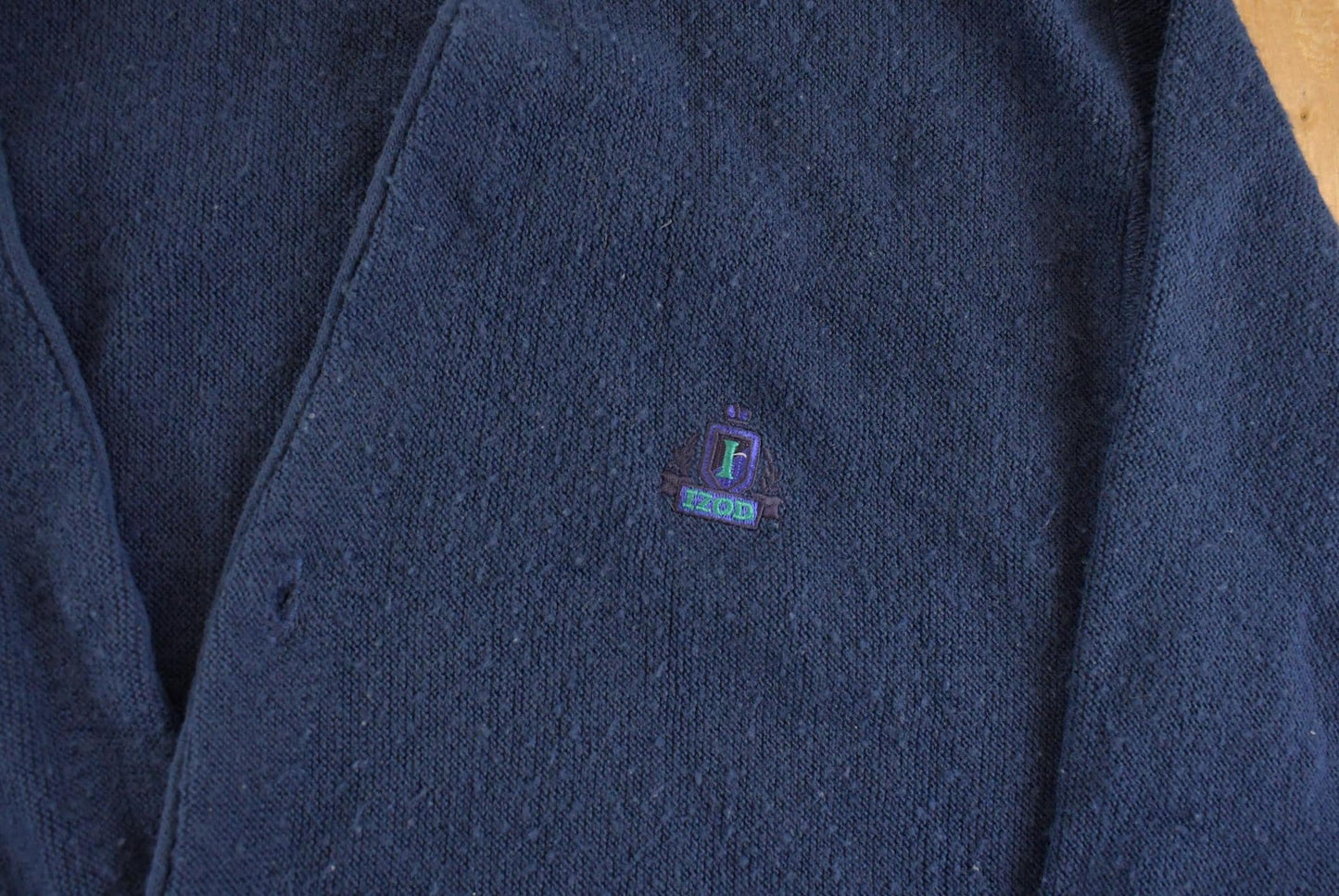 Vintage Izod Acrylic Cardigan Sweater Men's XL Preppy Golf Made in USA