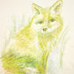 Vintage 1990's Fox Drawing Souvenir Travel T-Shirt Mens M