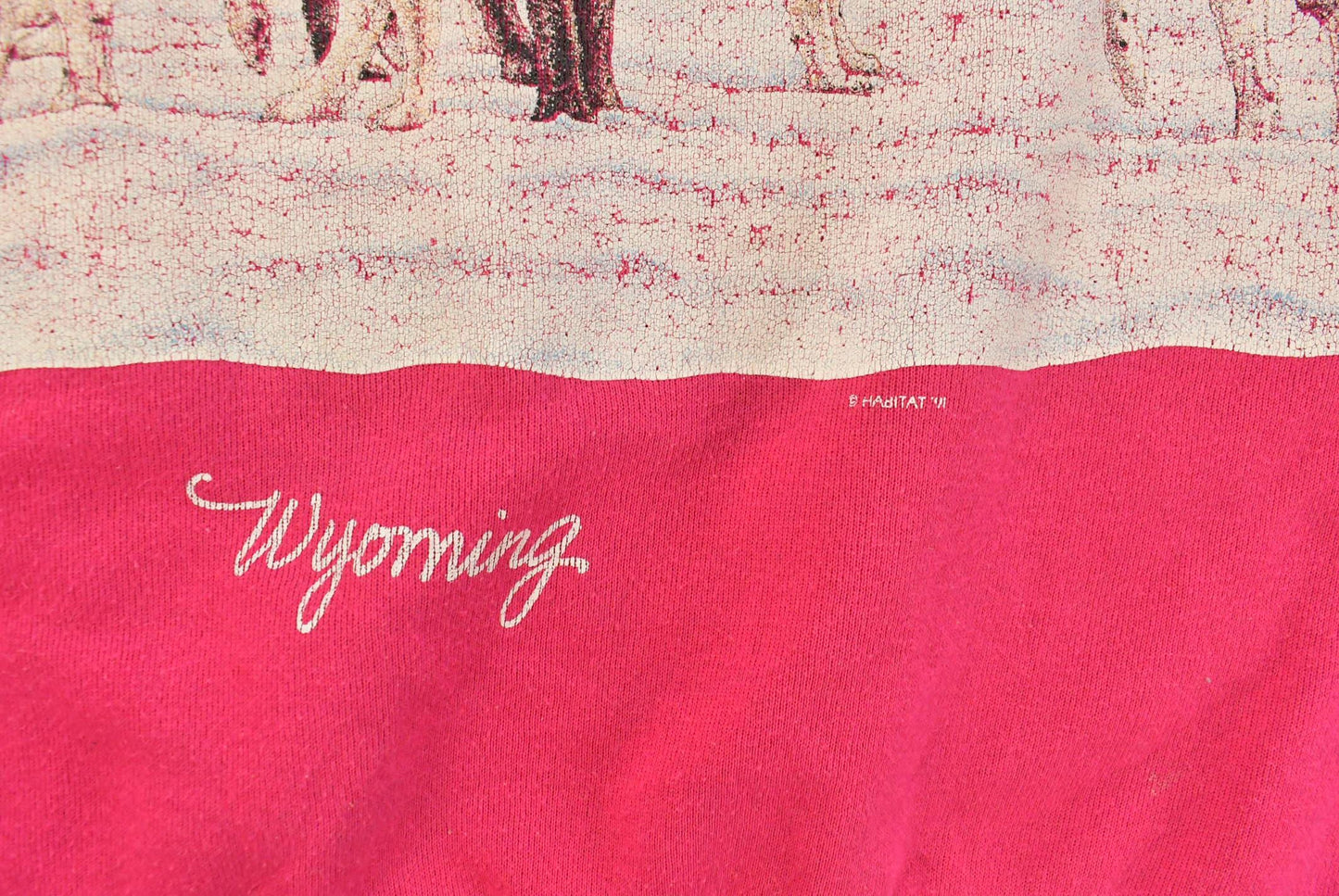 Vintage 1990s Wolves Wyoming Crewneck Sweatshirt Men's M