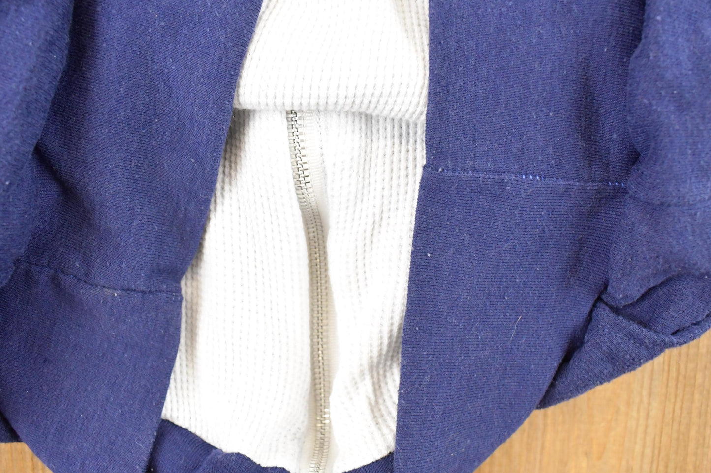 Vintage 1990s St John's Bay Blank Thermal Lined Zip Up Hoodie Sweatshirt Mens M