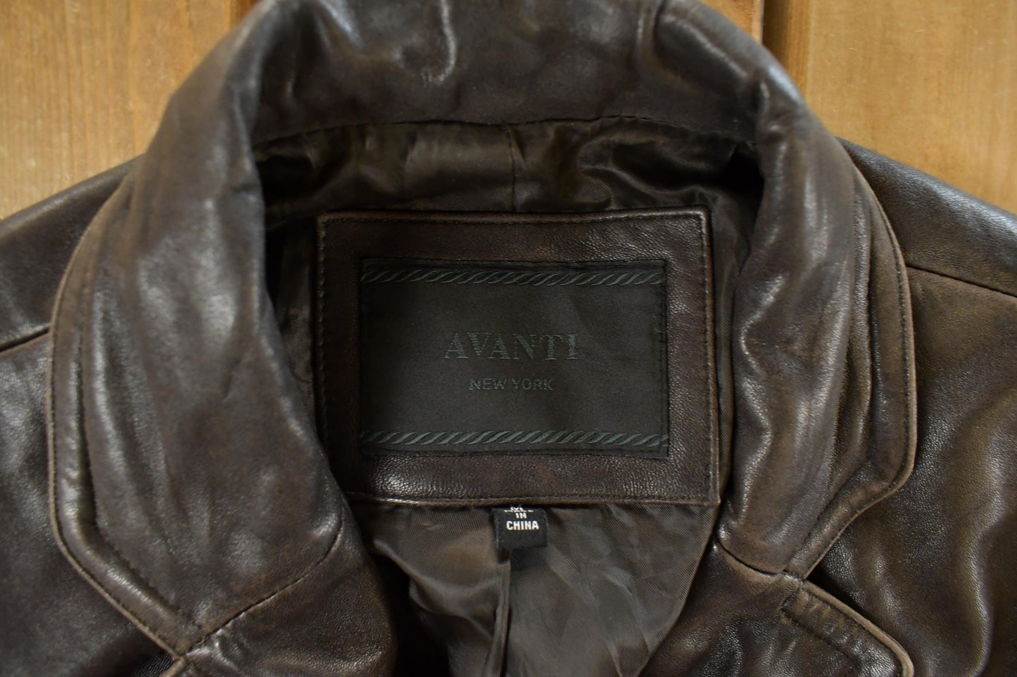 Vintage 1990s Avanti Leather Blazer Jacket Men's Small