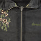 Vintage Y2K Element Embroidered Full Zip Sweatshirt Women's S Cropped