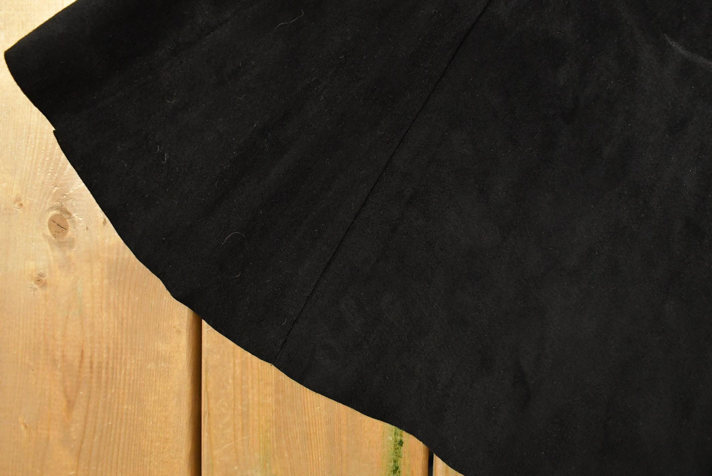 Vintage 1990s Eco by Pezzoli Suede Leather Flared Skirt Women's 27