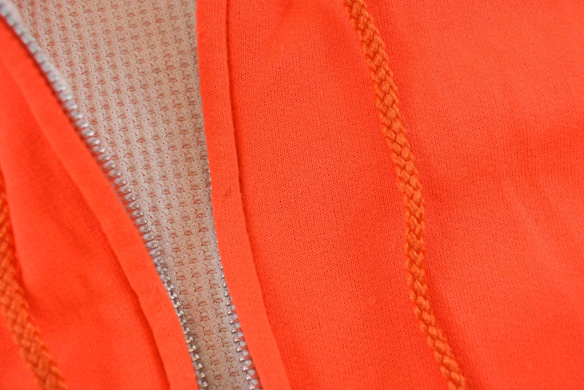 Vintage 1990s Chill Buster Camber II High Visibility Orange Thermal Lined Zip Up Hoodie Sweatshirt Men's L