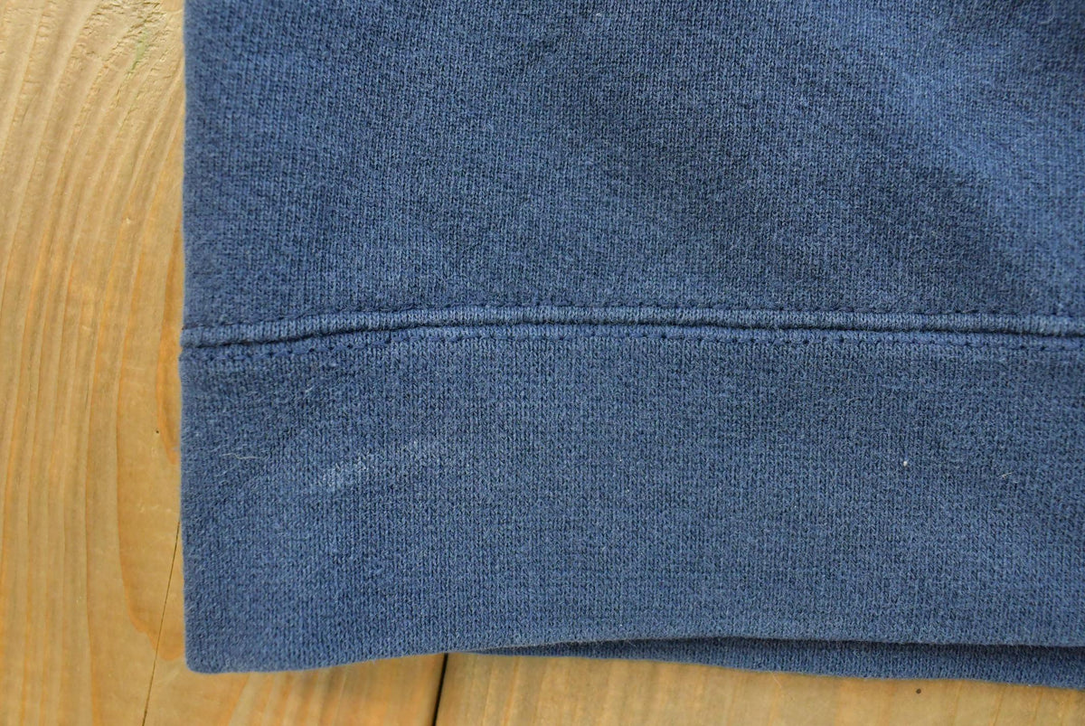 Vintage 1990s Nike Embroidered Mini Swoosh Blue Crewneck Sweatshirt Men's XL