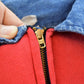 True Vintage 1970s Quarter Zip Denim Accents Collared Sweatshirt Men's XL