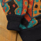 Vintage 1990s Geometric Abstract Knit Cardigan Sweater Women's L