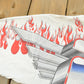 Vintage 1999 Rusty Wallace Harley Davidson All Over Print Flames NASCAR Racing T-Shirt Mens L