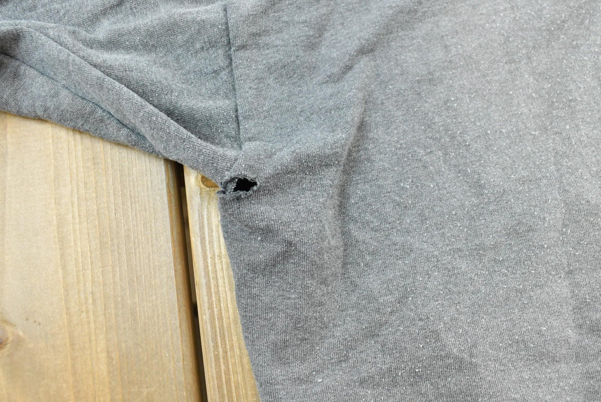 Vintage 2000s Faded Gray Blank Zip Up Hoodie Sweatshirt Men's 2XL