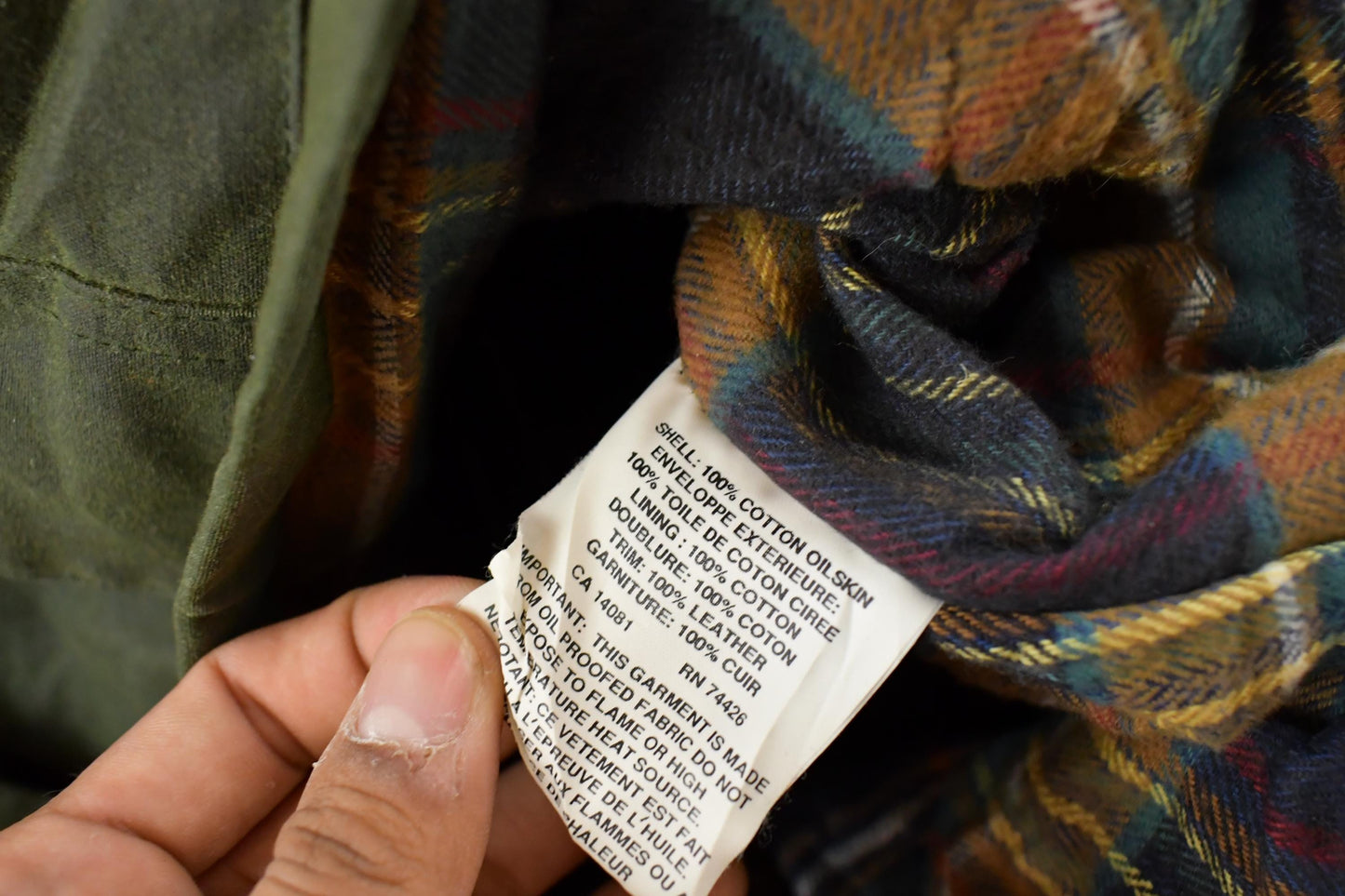 Vintage 1980s Australian Outback Waxed Canvas Oil Jacket Men's 2XL