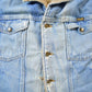 Vintage 1990s Distressed Faded Wrangler Synthetic Fur Lined Jean Jacket
