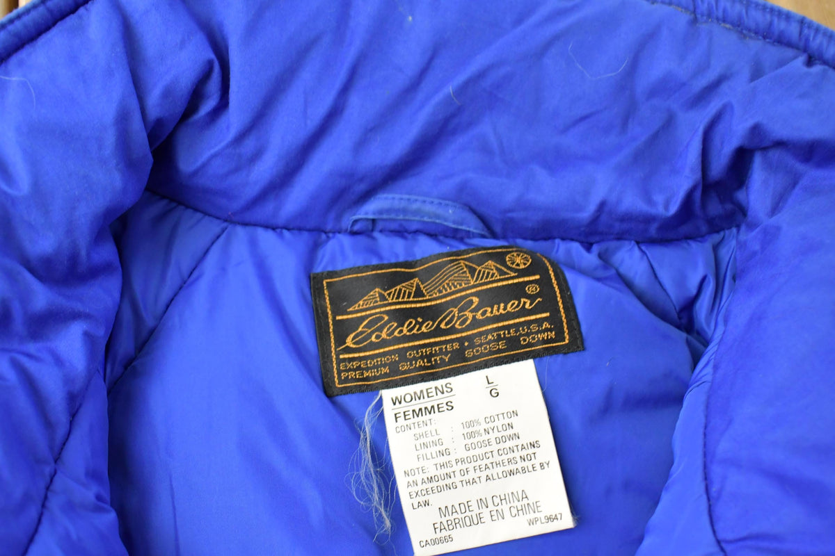 Vintage 1980s Eddie Bauer Goose Down Parka Puffer Jacket Women's L