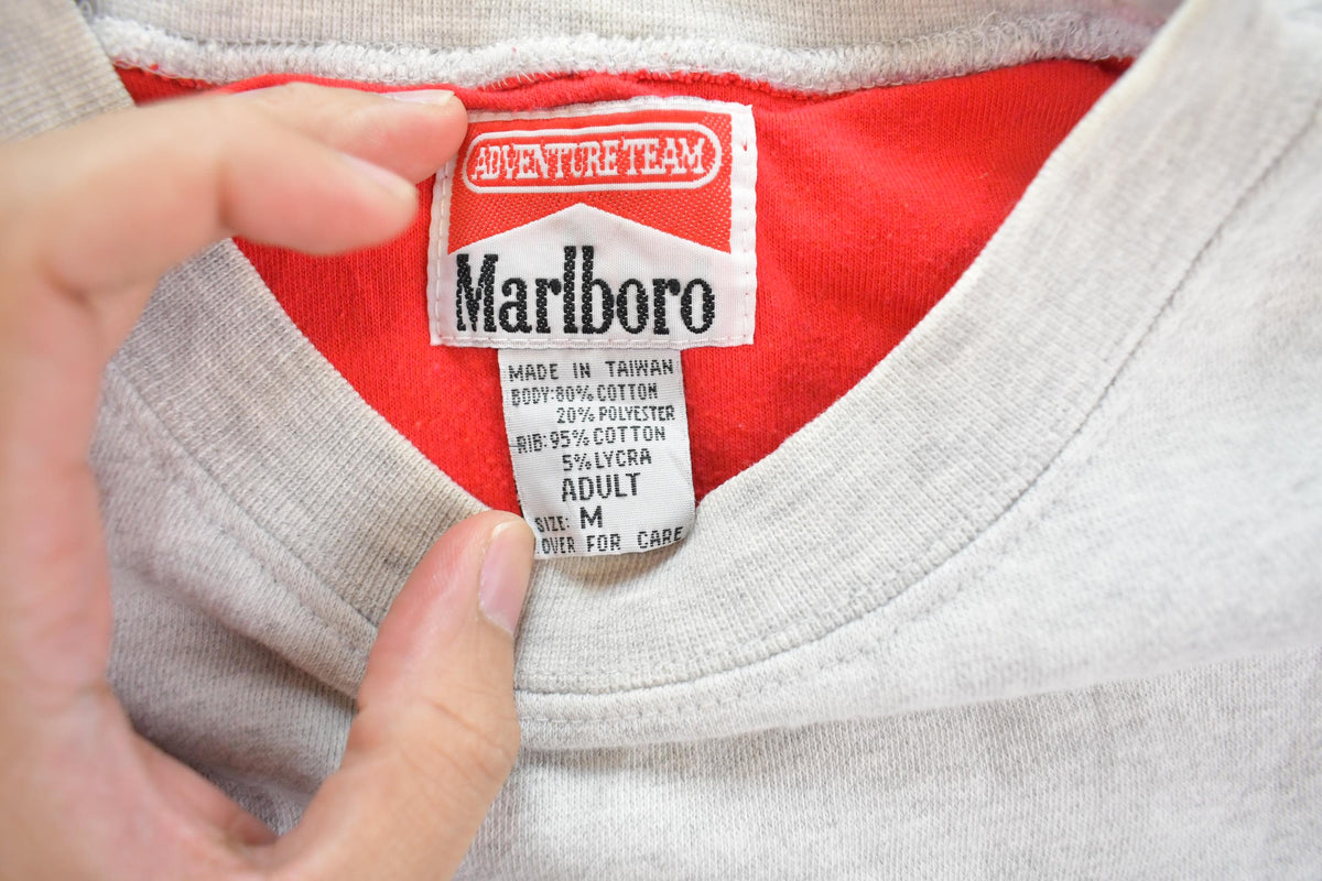 Vintage 1990s Marlboro Embroidered Lizard Logo Promotional Crewneck Sweatshirt Men's L