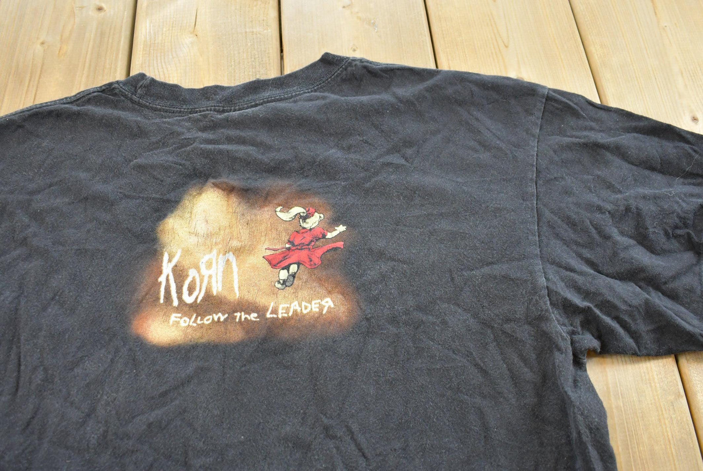 Vintage 1998 Giant Korn Follow the Leader Graphic Band T-Shirt Men's XL Men's Large
