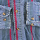 Vintage 1990s Route 66 Striped Button Up Shirt Men's XL