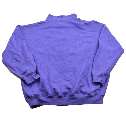 Vintage 1990s Floral Quarter Zip Sweatshirt Men's XL